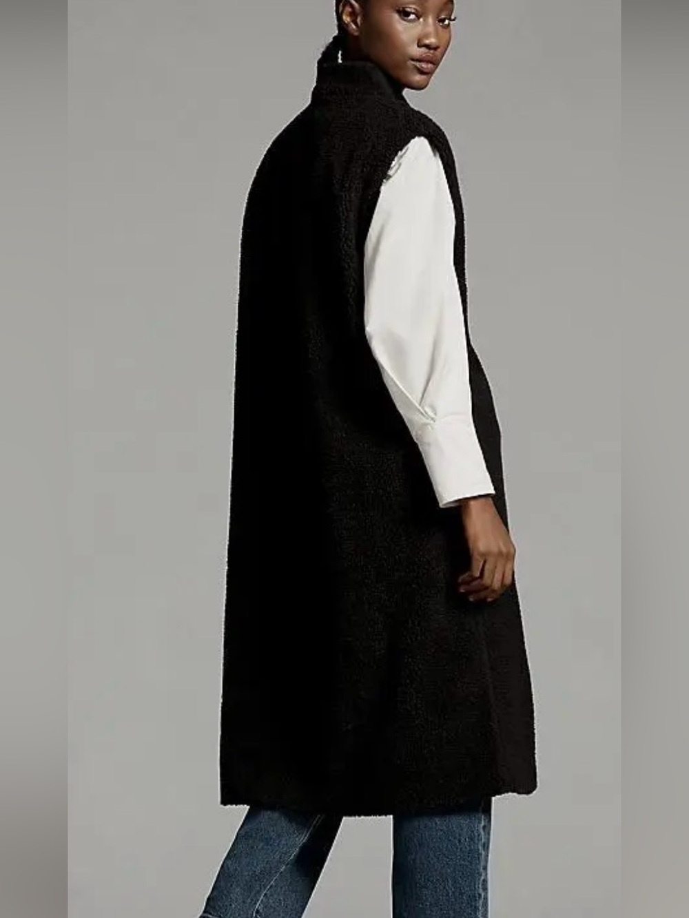 Sunday in Brooklyn Black Sherpa Vest